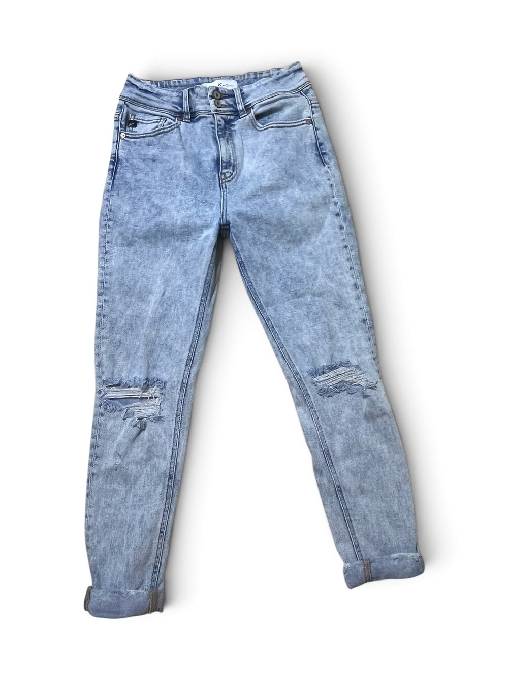KanCan Light Blue High Rise Distressed Jeans